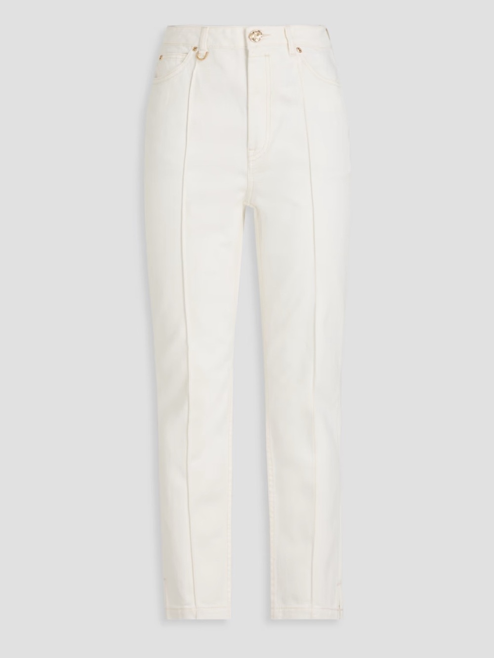 ZIMMERMANN off White High-rise tapered jeans. Size 32.